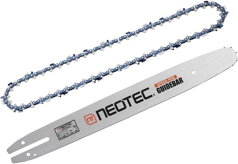 NEO-TEC 16-Inch Replacement Chainsaw Bar and AdvanceCut Chainsaw Chain Combo, 55 Drive Links, 3/8" LP Pitch, .050" Gauge, Low Vibration (160SDEA074) - Image 1